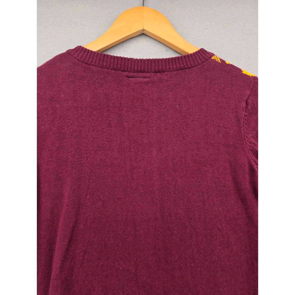 NFL Washington Commanders Sweater Mens Medium Burgundy Gold Holiday Fair Isle - Picture 7 of 11